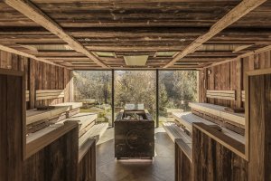 Die Panorama-Eventsauna „Dolomites Fire“: 90°C